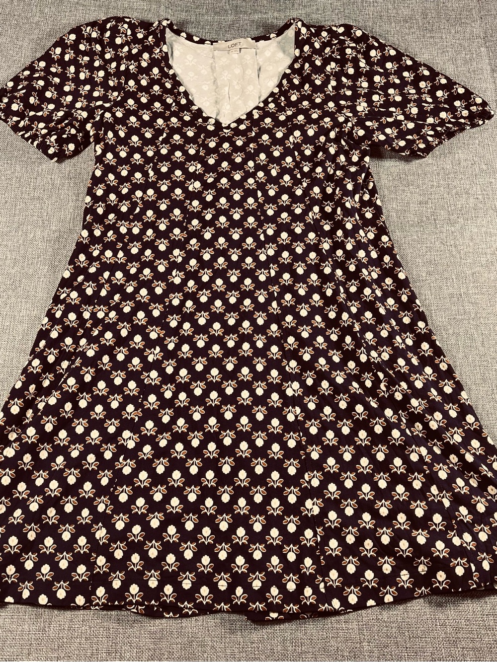 LOFT Seamed Floral mini dress